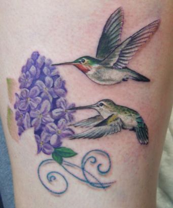 Hummingbird Tats Images On Leg